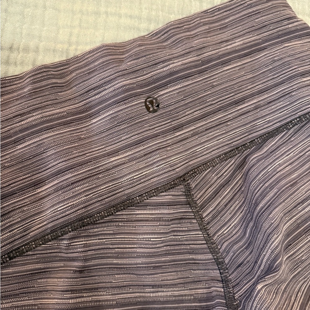 lululemon athletica Striped Purple Leggings